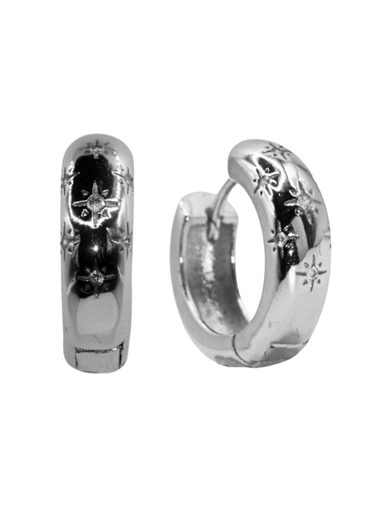 Astrid Silver Hoop Earrings